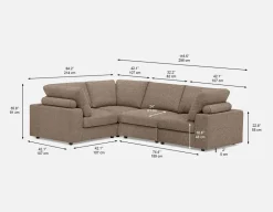 OLISA 4-pc modular interchangeable sofa