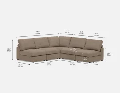 OLISA 5-pc modular interchangeable sofa
