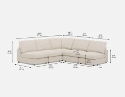 OLISA 5-pc modular interchangeable sofa