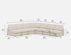 OLISA 7-pc modular interchangeable sofa
