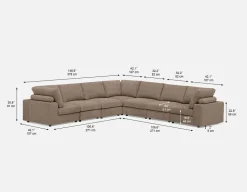 OLISA 7-pc modular interchangeable sofa