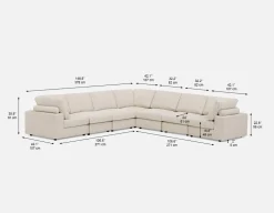 OLISA 7-pc modular interchangeable sofa