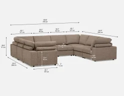 OLISA 8-pc modular interchangeable sofa