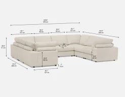 OLISA 8-pc modular interchangeable sofa