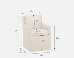 OSTIA dining chair on casters