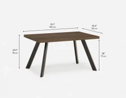 OZZY contemporary dining table 140 cm