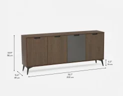 OZZY 4-door sideboard