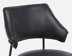 PALMA 100% leather mid-century modern dining chair