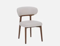 PALMA 100% leather mid-century modern dining chair
