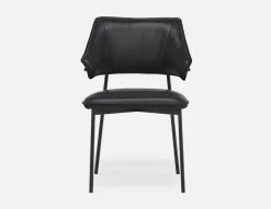 PALMA 100% leather mid-century modern dining chair