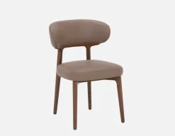 PALMA 100% leather mid-century modern dining chair