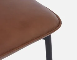 PALMA 100% leather mid-century modern dining chair