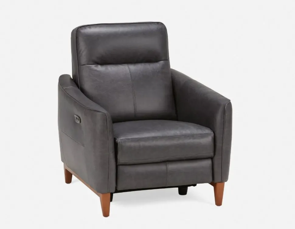 PALMER contemporary modern power-reclining 100% leather armchair