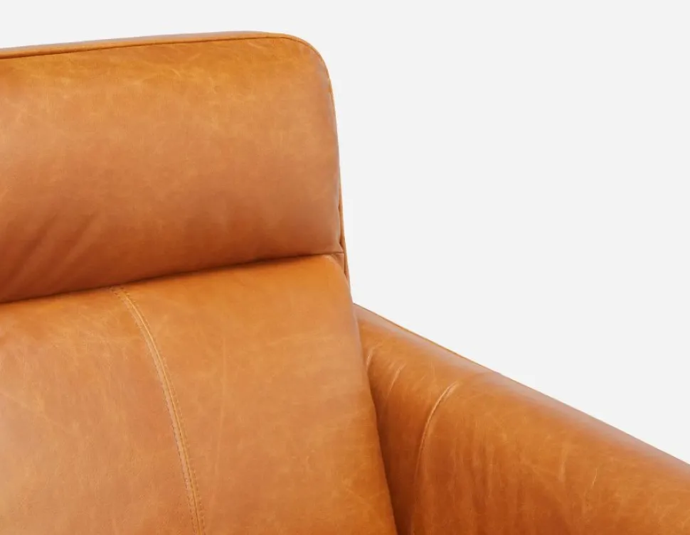 PALMER contemporary modern power-reclining 100% leather armchair