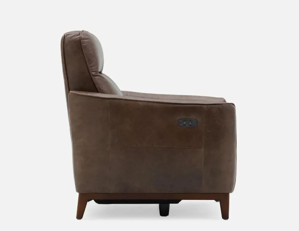 PALMER contemporary modern power-reclining 100% leather armchair