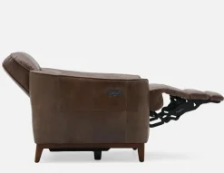 PALMER contemporary modern power-reclining 100% leather armchair