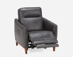 PALMER contemporary modern power-reclining 100% leather armchair