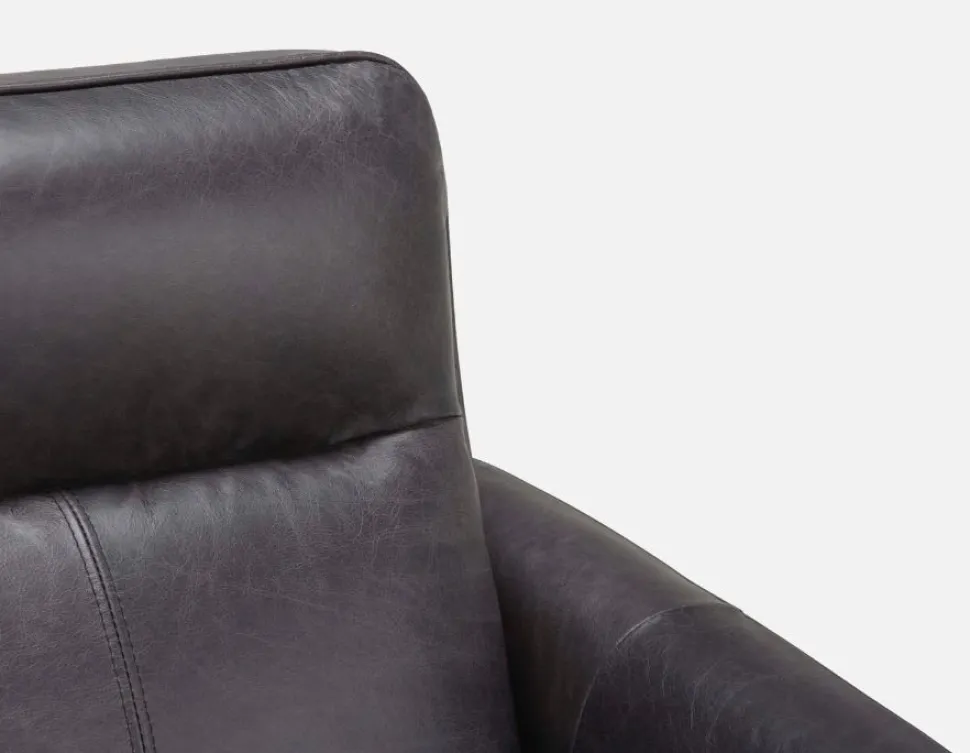 PALMER contemporary modern power-reclining 100% leather armchair