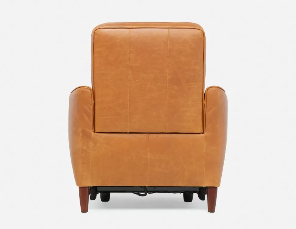 PALMER contemporary modern power-reclining 100% leather armchair