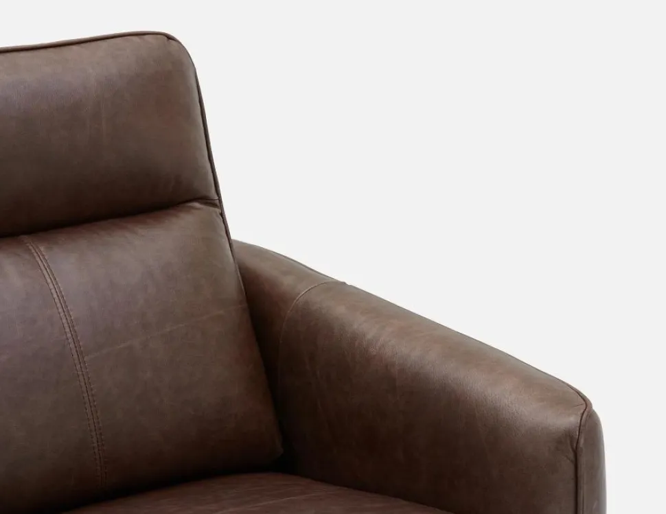 PALMER contemporary modern power-reclining 100% leather armchair