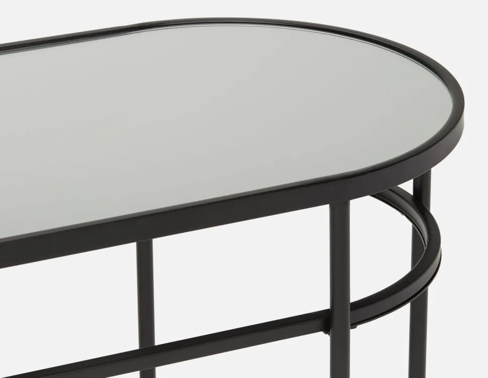 PETE mirrored top console table 120 cm