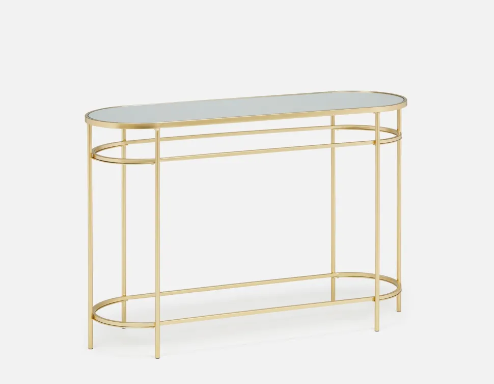 PETE mirrored top console table 120 cm