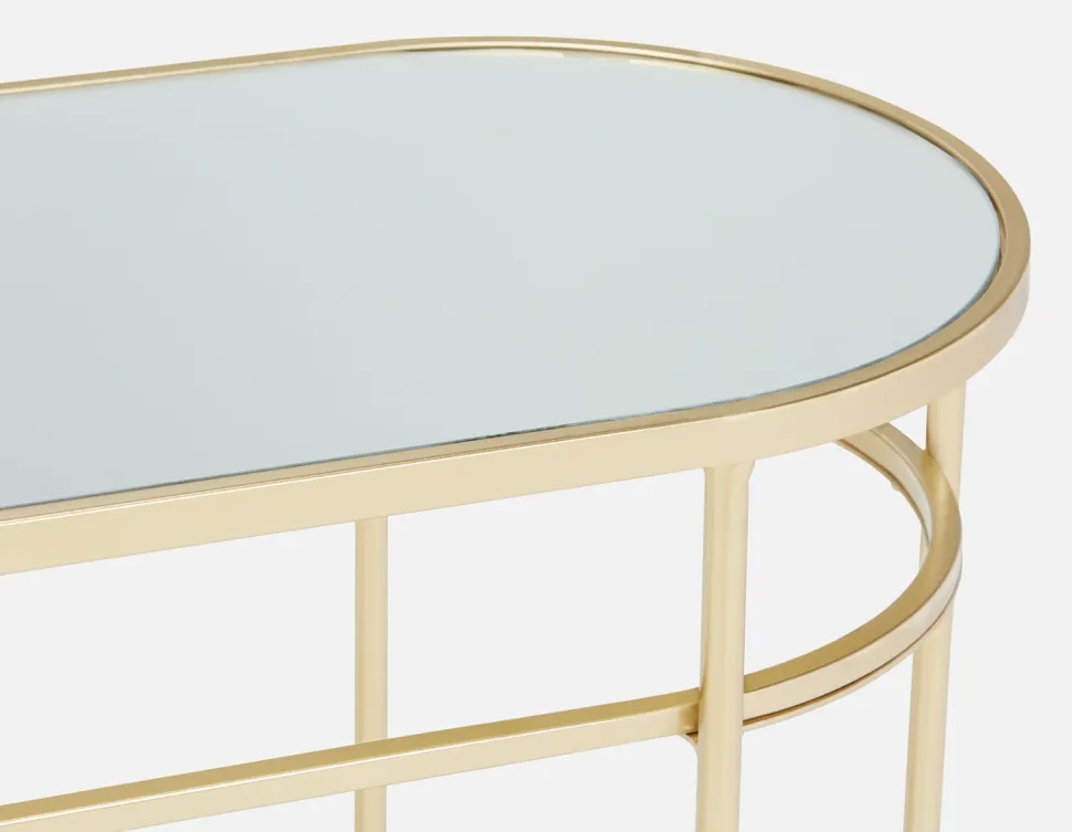 PETE mirrored top console table 120 cm
