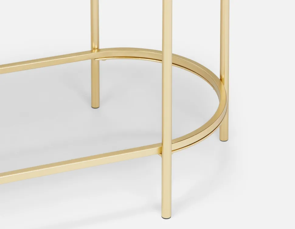 PETE mirrored top console table 120 cm