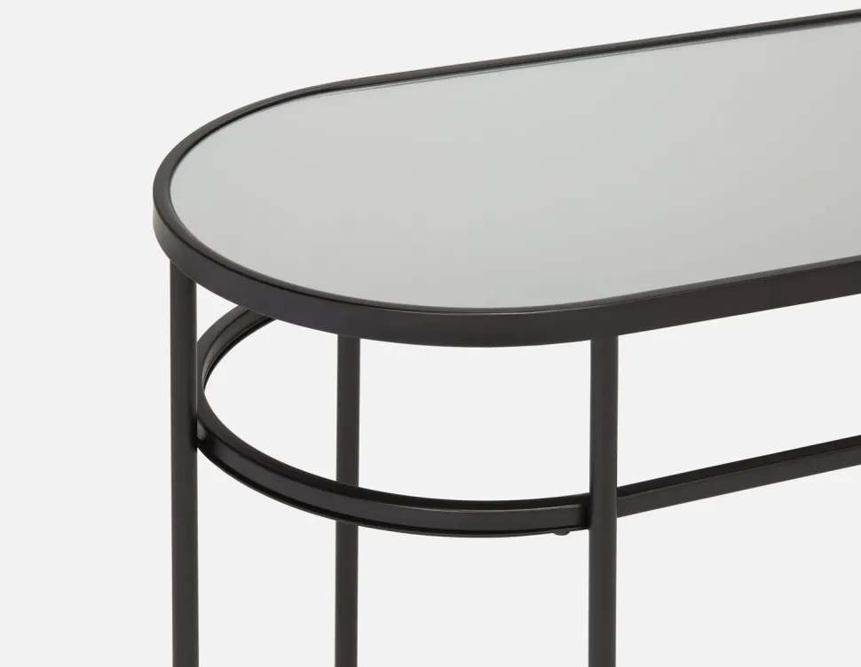 PETE mirrored top console table 120 cm