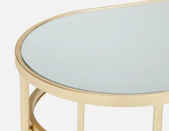 PETE mirrored top console table 120 cm