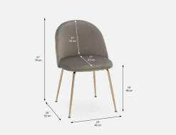 POLLY velvet dining chair