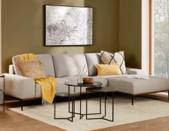 PRESTON modern right-facing sectional sofa