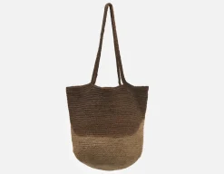 PRISCILLA braided jute tote bag