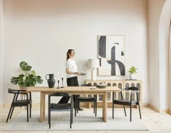 PRIYA extendable acacia wood dining table 180-220 cm
