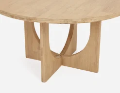 PRIYA round acacia wood dining table 140cm