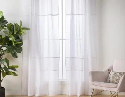 RAMONA set of 2 sheer curtain panels