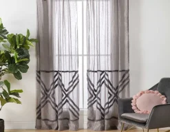 RAMONA set of 2 sheer curtain panels
