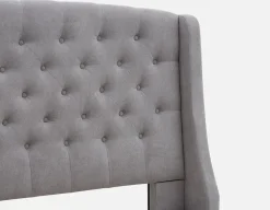RAVEL traditional tufted upholstered wingback king-size bed with storage