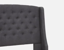 RAVEL traditional tufted upholstered wingback king-size bed with storage