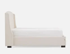 RAVEL traditional tufted upholstered wingback king-size bed with storage