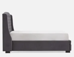 RAVEL traditional tufted upholstered wingback queen size bed with storage
