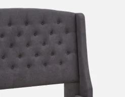 RAVEL traditional tufted upholstered wingback queen size bed with storage