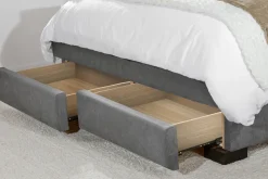 RAVEL traditional tufted upholstered wingback queen size bed with storage