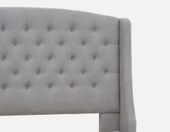 RAVEL traditional tufted upholstered wingback queen size bed with storage