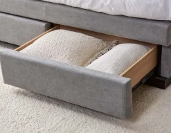 RAVEL traditional tufted upholstered wingback queen size bed with storage