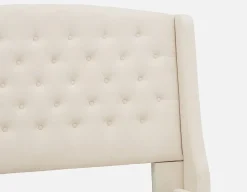 RAVEL traditional tufted upholstered wingback queen size bed with storage