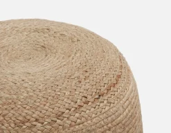 REILLY braided jute ottoman