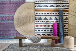 REILLY braided jute ottoman