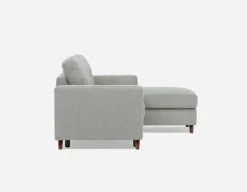 RENEE mid-century modern right-facing sectional sofa-bed with storage