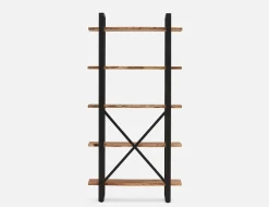 RENO acacia wood 5-tier bookcase